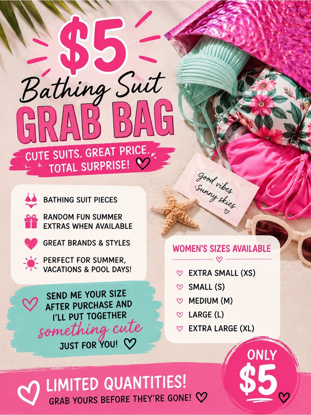$5 Women's Bathing Suit Grab Bags